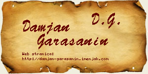 Damjan Garašanin vizit kartica